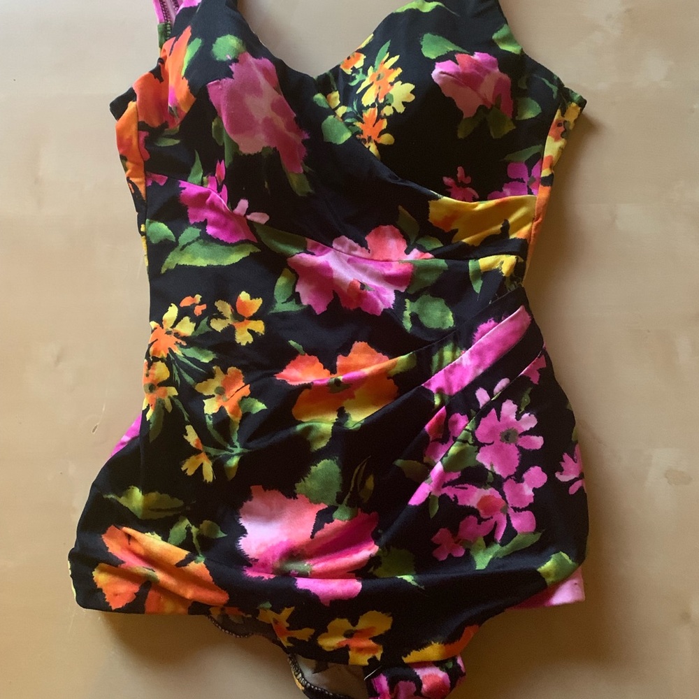 Vintage Pin Up Roxanne Floral Swimsuit - Gem